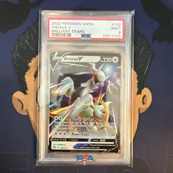 PSA 9 MINT 2022 Pokemon Brilliant Stars ARCEUS V #122 Ultra Rare Holo - Image 2
