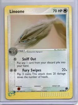 Pokemon Sandstorm Linoone #44/100 Uncommon Reverse Holo Vintage E-Reader - Image 1