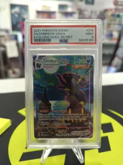 2021 POKEMON SWORD & SHIELD EVOLVING SKIES SECRET FULL ART/UMBREON VMAX PSA 9 - Image 1