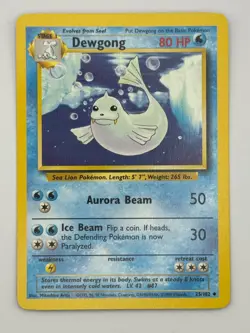 Pokemon Dewgong 25/102 (MP) - Base Set - Uncommon - Image 1