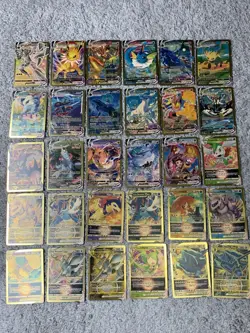 Set of 26 Pokemon Grimmsnarl, Vaporen, Leafeon & More Gold Foil Fan Art NM! - Image 1