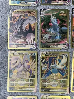 Set of 26 Pokemon Grimmsnarl, Vaporen, Leafeon & More Gold Foil Fan Art NM! - Image 5