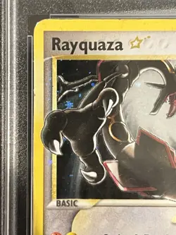 Rayquaza Gold Star 107/107 PSA 4 AMAZING SWIRL EX Deoxys Pokemon - Image 4