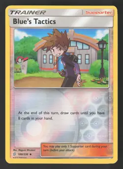 Blue's Tactics 188/236 Reverse Holo Pokemon SM - Unified Minds - Image 1