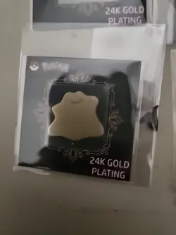 RARE 6x lot Pokemon 24K Gold Plated Metal Sticker See Pictures For Characters - Image 3