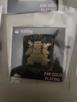 RARE 6x lot Pokemon 24K Gold Plated Metal Sticker See Pictures For Characters - Image 4