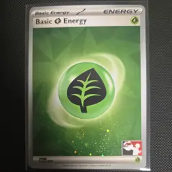 2025 Pokemon Stamped Prize Pack Series Six Basic Grass Energy #1 Near Mint Holo - Image 1