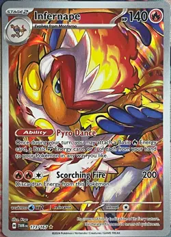 Infernape Illustration Rare Holo - 173/167 - Twilight Masquerade Pokemon 2024 - Image 1