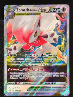 Carte Pokemon Zoroark de Hisui VStar 147/196 EB11 Origine Perdue Epee Bouclier F - Image 2