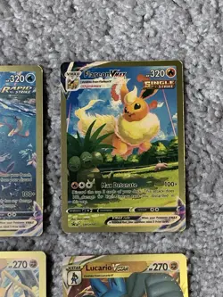 Pokemon 7 Blackstar Promos Lucario,Jolteon,Leafeon&More Gold Foil Fan Art NM! - Image 4