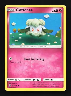 Cottonee 143/236 LP Unified Minds English Pokemon Card TCG - Image 1