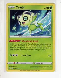 CELIBI SHINING FATES SET RARE NON-HOLO FOIL POKEMON CARD 003/072 NM/M - Image 1