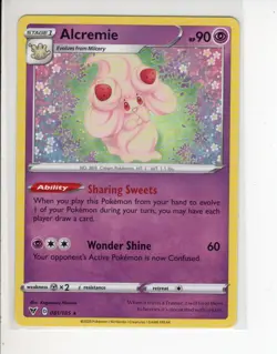 ALCREMIE VIVID VOLTAGE SET RARE NON-HOLO FOIL POKEMON CARD 081/185 NM/M - Image 1