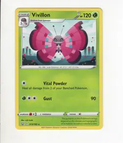VIVILLON BATTLE STYLES SET RARE POKEMON CARD 013/163 NM/M - Image 1