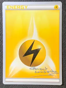 Pokemon World Championship 2013 Card Lightening Energy Signed - Image 1