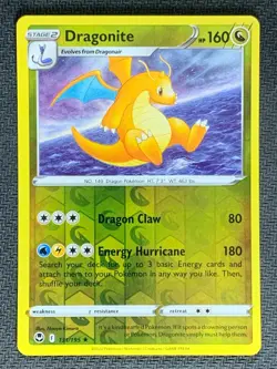 Dragonite 131/195 Rare Silver Tempest Pokemon Card 2022 Reverse - Image 1
