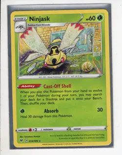 NINJASK VIVID VOLTAGE SET RARE NON-HOLO FOIL POKEMON CARD 014/185 NM/M - Image 1