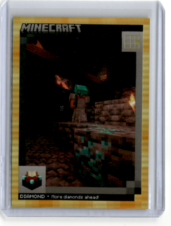 2024 Panini MINECRAFT Crafting Cronicles Enchanting Table Diamond /99 Gold Foil - Image 1