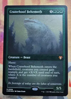 Craterhoof Behemoth (Foil Etched) MTG Commander Masters (CMM) (NM) - Image 1