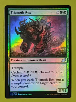 FOIL Titanoth Rex x1 Ikoria: Lair of Behemoths 1x Magic the Gathering MTG - Image 1