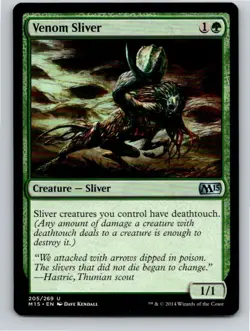 Magic the Gathering Venom Sliver Core Set 2015 M15 MTG Free Shipping! - Image 1