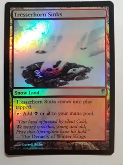 MTG Bling - Foil Snow Dual-Land - Tresserhorn Sinks - Coldsnap -F507 - Image 1