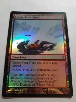 MTG Bling - Foil Snow Dual-Land - Tresserhorn Sinks - Coldsnap -F507 - Image 2