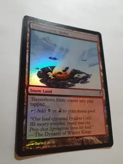 MTG Bling - Foil Snow Dual-Land - Tresserhorn Sinks - Coldsnap -F507 - Image 3