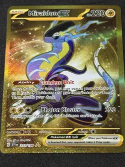 Miraidon ex Gold Hyper Rare 253/198 Pokemon TCG - Scarlet & Violet Base Holo NM - Image 2