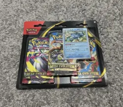 Pokemon TCG - Mega Evolution Triple Blister Pack - Golduck (Brand New/Sealed) - Image 1
