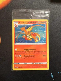 Pokemon TCG Special Delivery Charizard Promo Card SWSH075 Holo Sealed Mint - Image 1