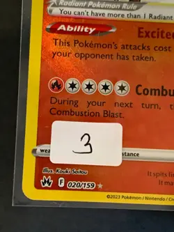 Radiant Charizard 020/159 Ultra Rare Holo Crown Zenith Sword Shield Pokemon [3] - Image 3
