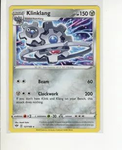 KLINKLANG DARKNESS ABLAZE SET RARE NON HOLO-FOIL POKEMON 127/189 NM/M - Image 1