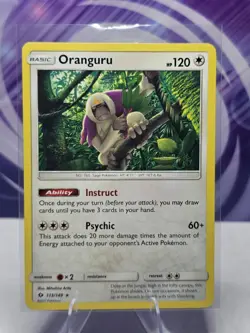 Oranguru #113/149 Pokemon Card Sun & Moon Base Set Regular Rare NM - Image 1