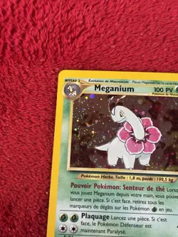Meganium 10/111 Neo Genesis Unlimited Holo FRENCH Wotc Pokemon Card Lp - Image 2