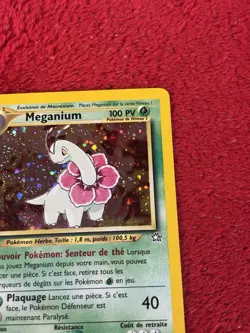 Meganium 10/111 Neo Genesis Unlimited Holo FRENCH Wotc Pokemon Card Lp - Image 3