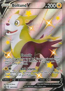 Pokemon TCG Boltund V Sword & Shield SWSH085 Holo Promo Promo NM - Image 1