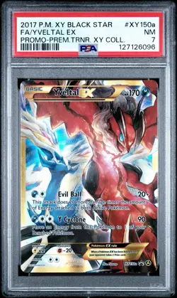 Pokemon Yveltal EX XY Premium Trainer Coll. Full Alt Art Promo XY150a PSA 7 - Image 1