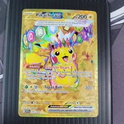 Pokemon Card TCG Sv08: Surging Sparks Pikachu EX Hyper Rare Gold 247/191 M/NM - Image 1