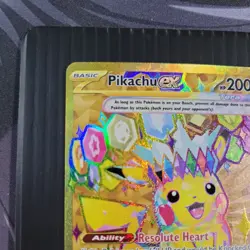 Pokemon Card TCG Sv08: Surging Sparks Pikachu EX Hyper Rare Gold 247/191 M/NM - Image 2