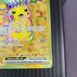 Pokemon Card TCG Sv08: Surging Sparks Pikachu EX Hyper Rare Gold 247/191 M/NM - Image 4