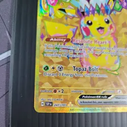 Pokemon Card TCG Sv08: Surging Sparks Pikachu EX Hyper Rare Gold 247/191 M/NM - Image 5