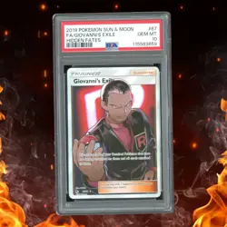 Pokemon Hidden Fates GIOVANNI'S EXILE 67/68 PSA 10 - Image 1