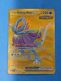 Pokemon Sword & Shield Temporal Forces Walking Wake ex 215/162 Gold Secret Rare - Image 1