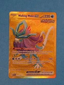 Pokemon Sword & Shield Temporal Forces Walking Wake ex 215/162 Gold Secret Rare - Image 2