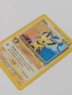 Pichu 12/111 Neo Genesis Holo Pokemon TCG 2000 MP Swirl - Image 3