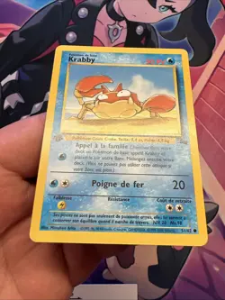 Carte pokemon wizard fossile edition 1 ed1 francais vf fr Krabby 51/62 - Image 4