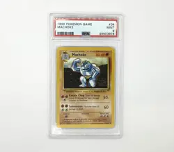 1999 Pokemon Base MACHOKE 34/102 PSA 9 MINT WOTC Vintage Graded Card - Image 1