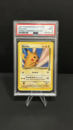 PSA 9 Pikachu 26 "Snap" Wizards Black Star Promo MINT Card 2001 - Image 1
