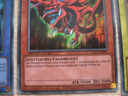 Agyptische Gotterkarten Slifer, Obelisk, Ra Ultra Rare 3er Set LC01 DE Yugioh NM - Image 3